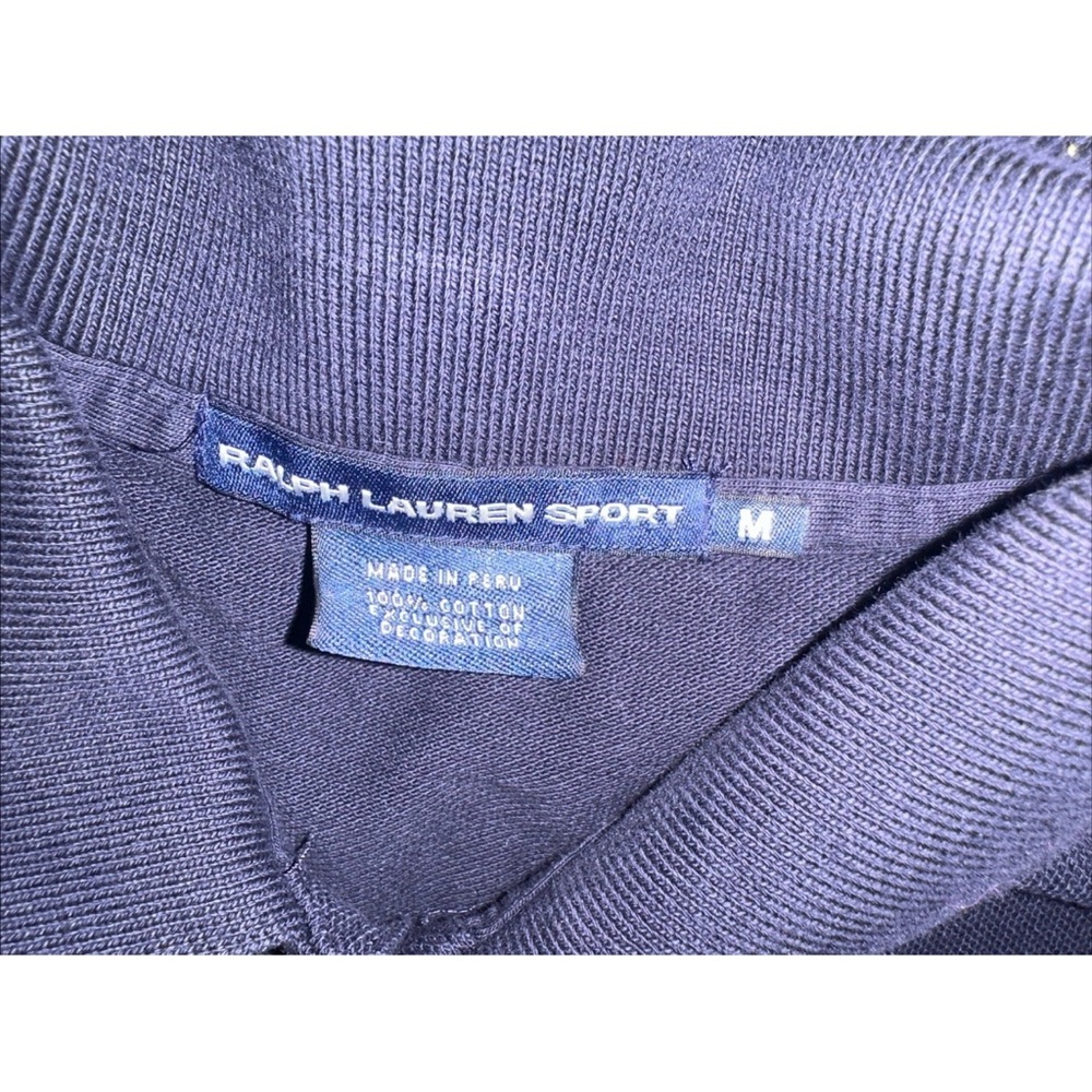 Ralph Lauren Sz M Polo Shirt Dress Navy Blue Short Sleeve Pony Logo Preppy - Picture 11 of 11
